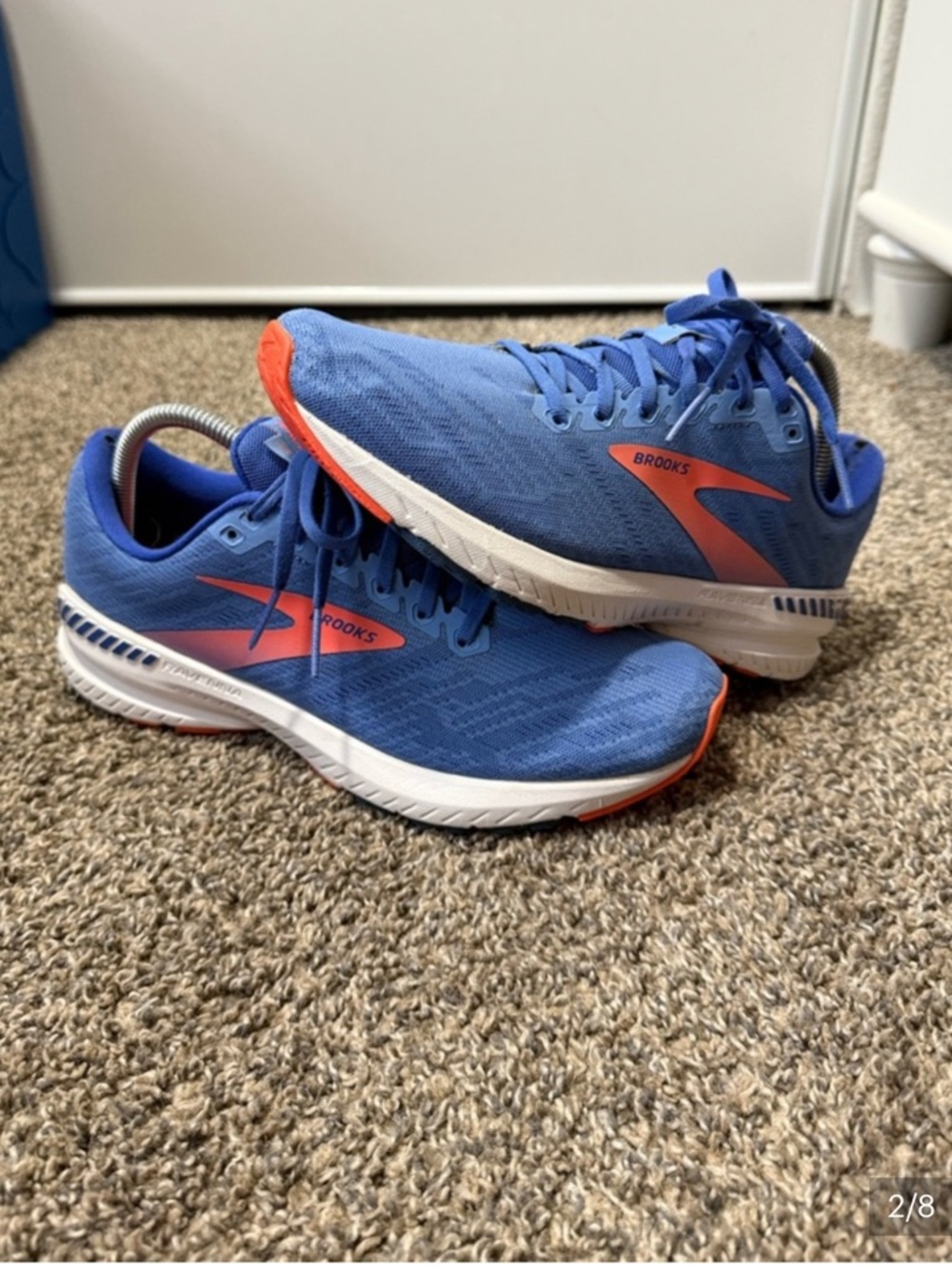 Brooks Ravenna Running Shoes - Blue with Coral Highlights
